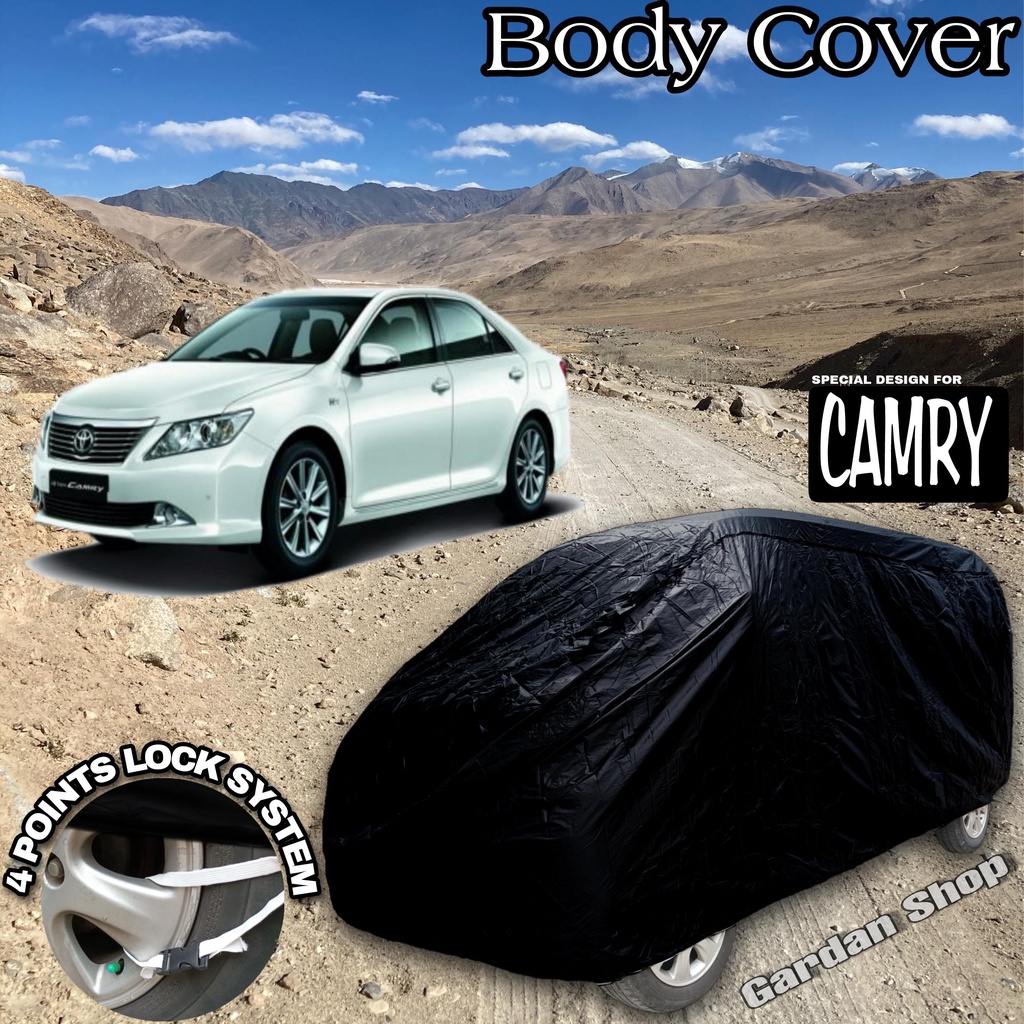 Sarung Mobil CAMRY Hitam POLOS Body Cover Camry Full Black