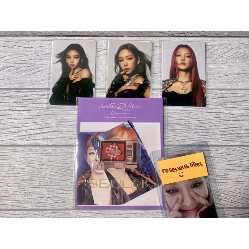 (CLEARENCE SALE) Red Velvet Seulgi Epoxy Interview Queendom MD GOT Step Back Sticker Set Karina Hyoy