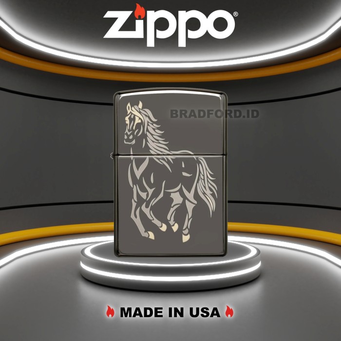 Korek Api Zippo Original Running Horse 28645 Made In USA