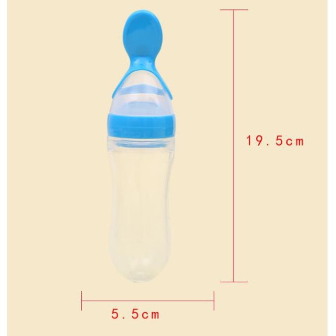 Botol Dot Sendok Bayi / Botol Dot Silicone Makan Bayi / Alat Makan Bayi