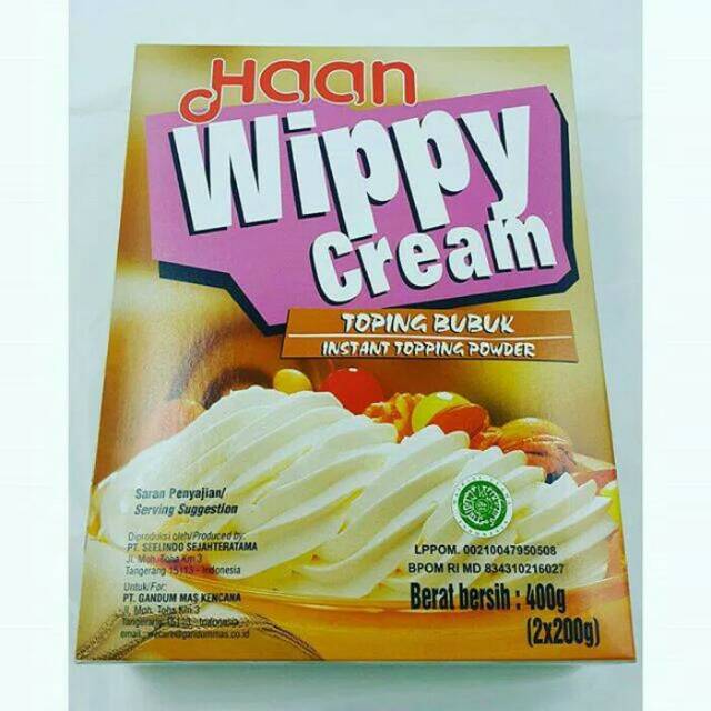 

HAAN WIPPY CREAM 200GR/400GR