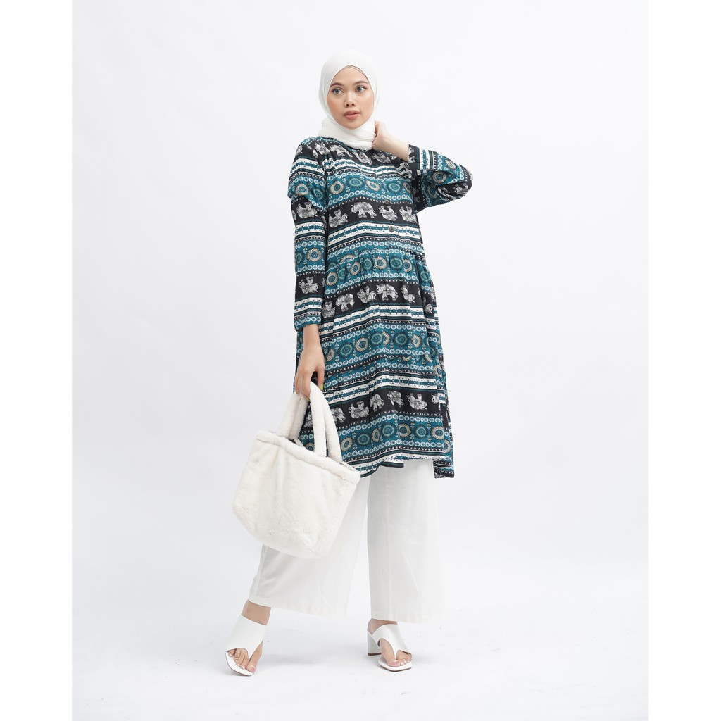 TUNIK BASIC SOLA KATUN RAYON MOTIF PREMIUM TUNIC B065