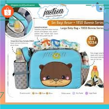 Promo !! TAS BABY JOY BESAR BONIE SERIES BJT 1034 - Tas Bayi Besar Saku Tempat Botol Susu Bonnie Baby Joy