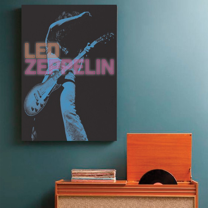 "Led Zeppelin, ver.4" Poster Kayu (30x22)