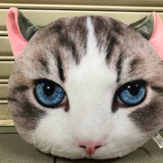Bantal Boneka Kepala Kucing