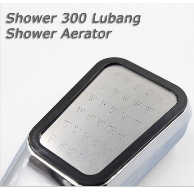 Hand Shower Kamar Mandi 300 Lubang Tekanan Tinggi Pancuran Aerator Head Filter Selang Shower