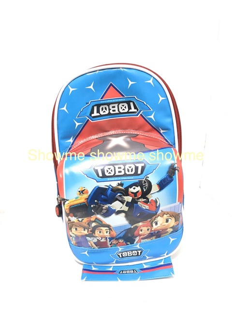 SHOWME TAS RANSEL MOBIL ANAK SEKOLAH PAUD - TK KARAKTER LUCU KUALITAS PREMIUM BATOK GAMBAR PAKAI BUSA - ROBOT TOBOT