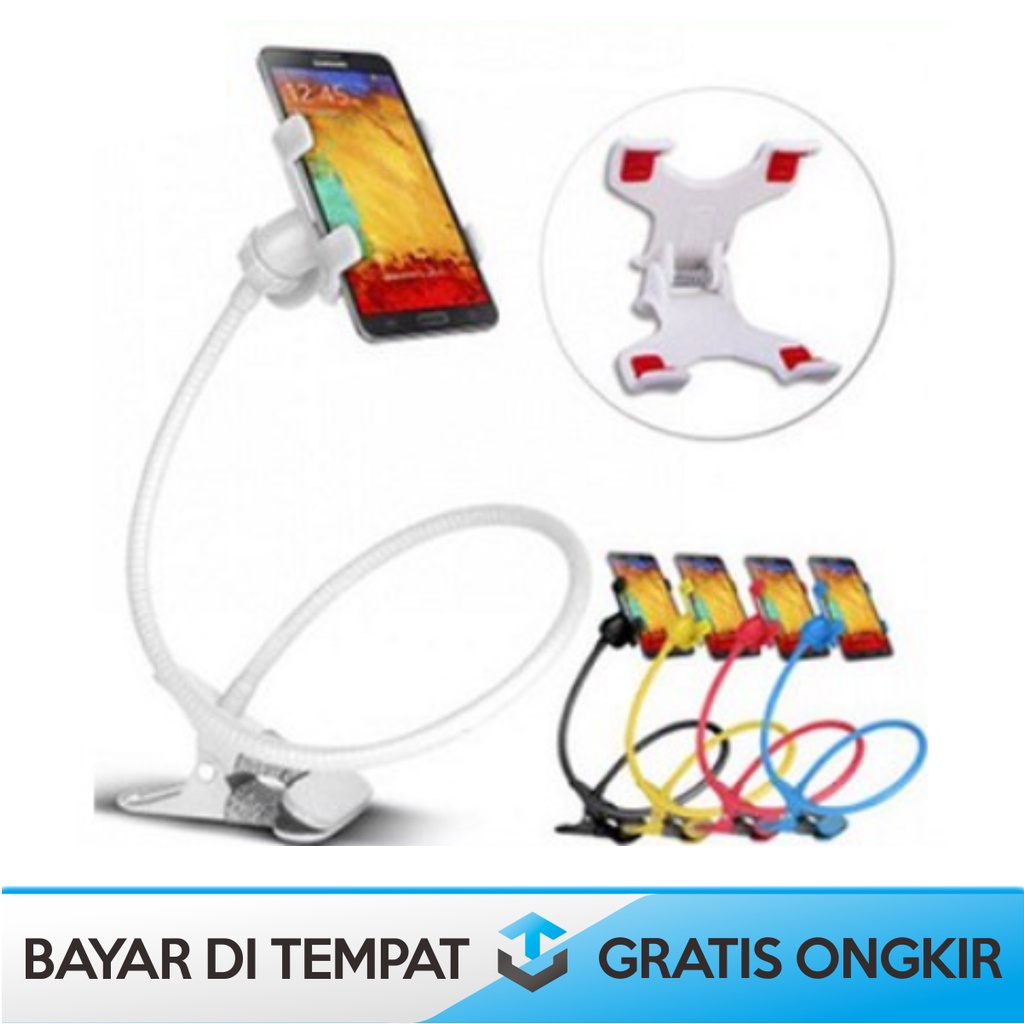 HOLDER LAZY POD HANDPHONE SMARTPHONE JEPIT UNIVERSAL FLEKSIBEL MURAH