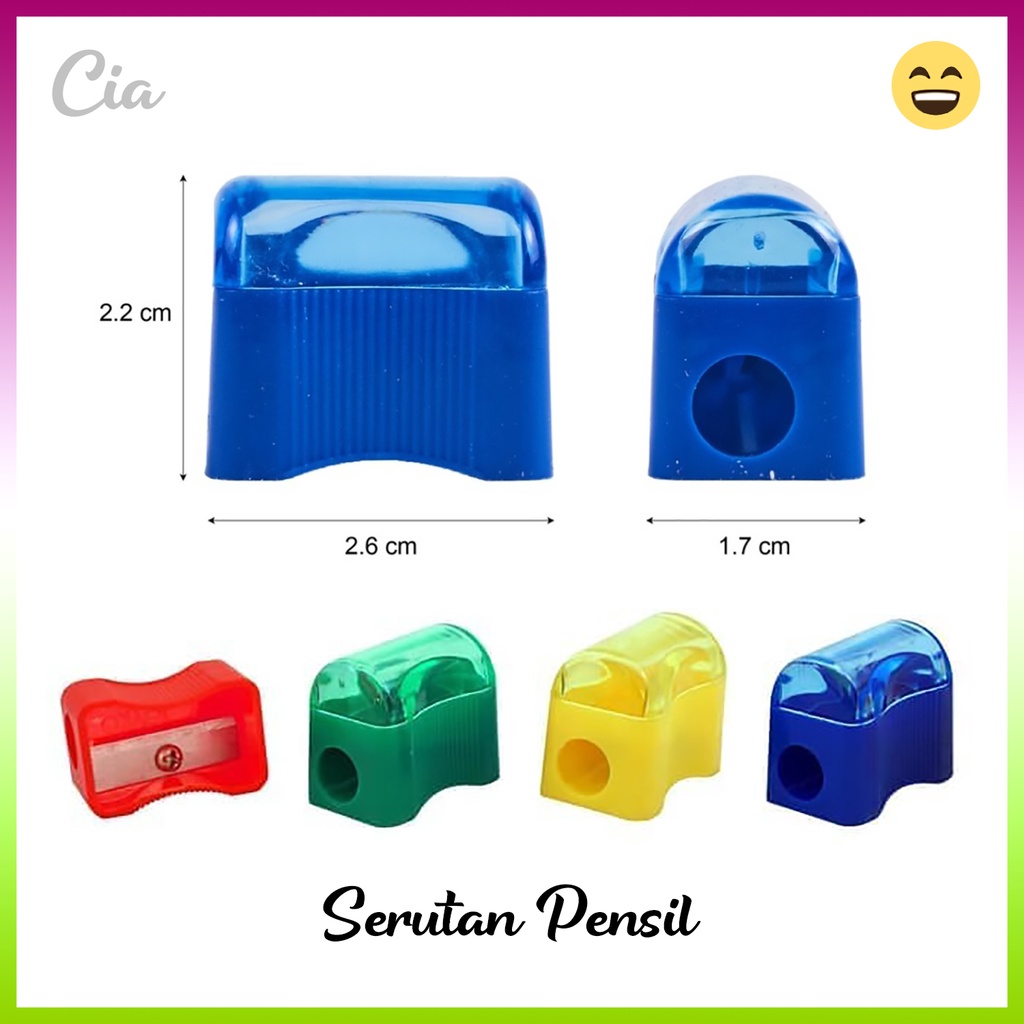 

Pengserut Rautan Pensil Serutan Roti Sharpener Joyko Warna Biru Kuning Hijau Merah SP362