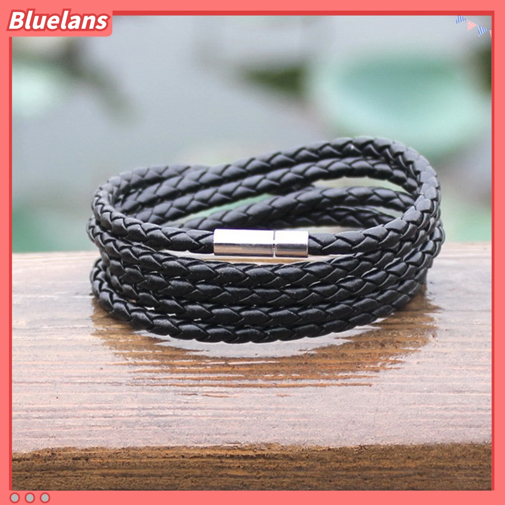 Gelang Multilayer Bahan Kulit Imitasi Untuk Unisex