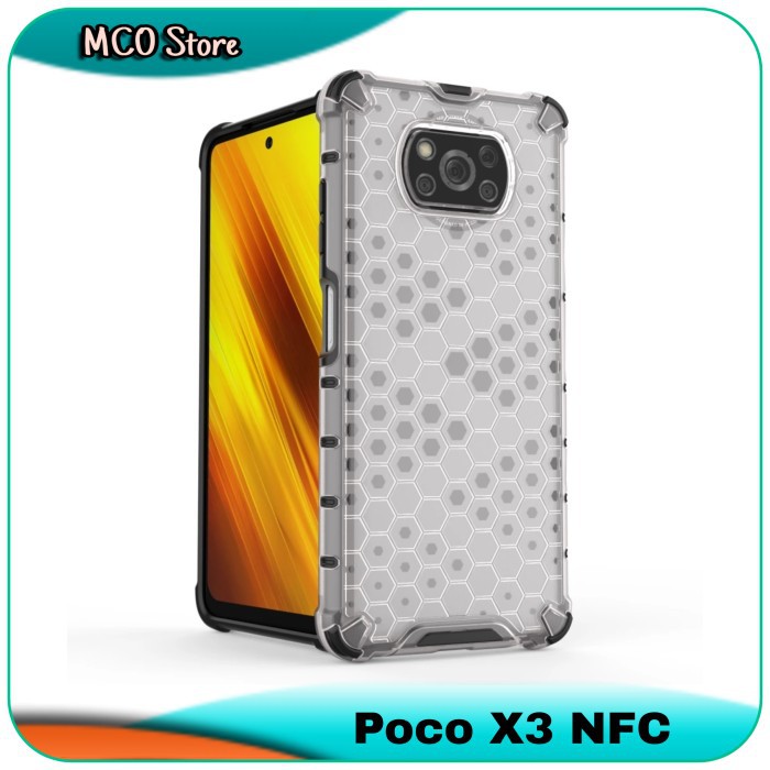 Casing Xiaomi Poco X3 X 3 NFC Honeycomb Shockproof Soft Hard Case