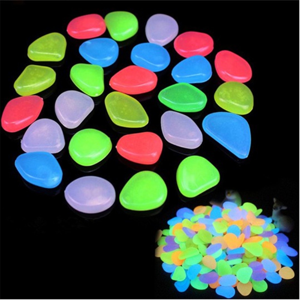 50 PCS / SET Batu Glow In The Dark Untuk Dekorasi Akuarium Ikan