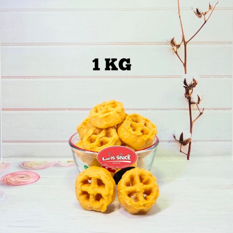

Kembang Goyang Mini Saroja Mini Gurih Renyah Enak 1000gr