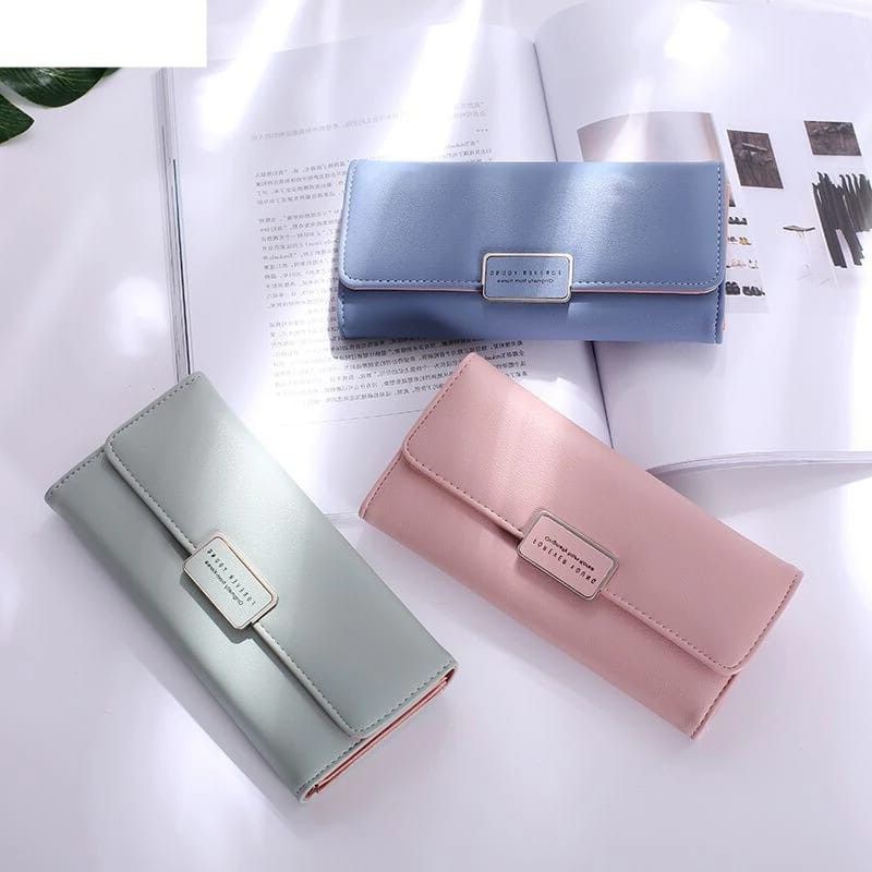 Dompet Lipat Panjang Wanita Terbaru Bahan Kulit Premium Import Fashion Korea Terbaik Terlaris