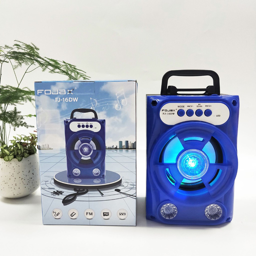 KISONLI - PAKET BUNDLE Speaker Bluetooth Fojax FJ-16DW Plus Mic Karaoke - Hitam-4