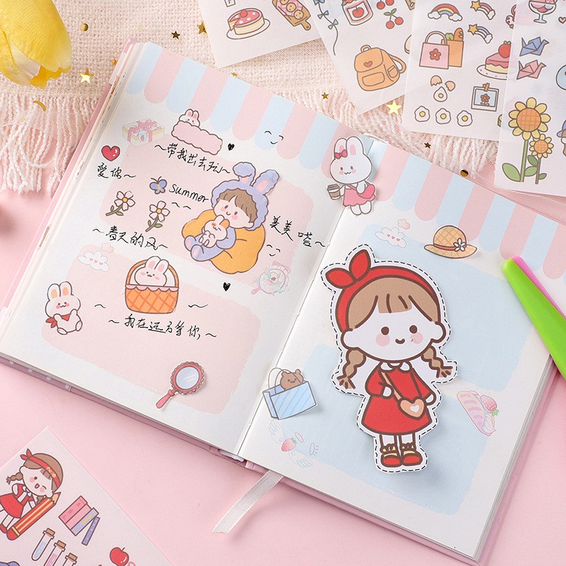 Stiker Dekoratif Korea Cute / Planner Journal Scrapbook /Stiker Aestetic