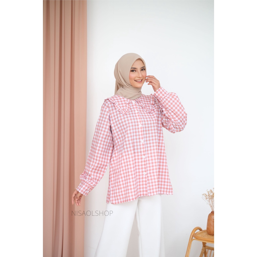 ZIVIA BLOUSE - NEW MODEL - PAKAIAN WANITA - BLOUSE KOTAK - BISA COD