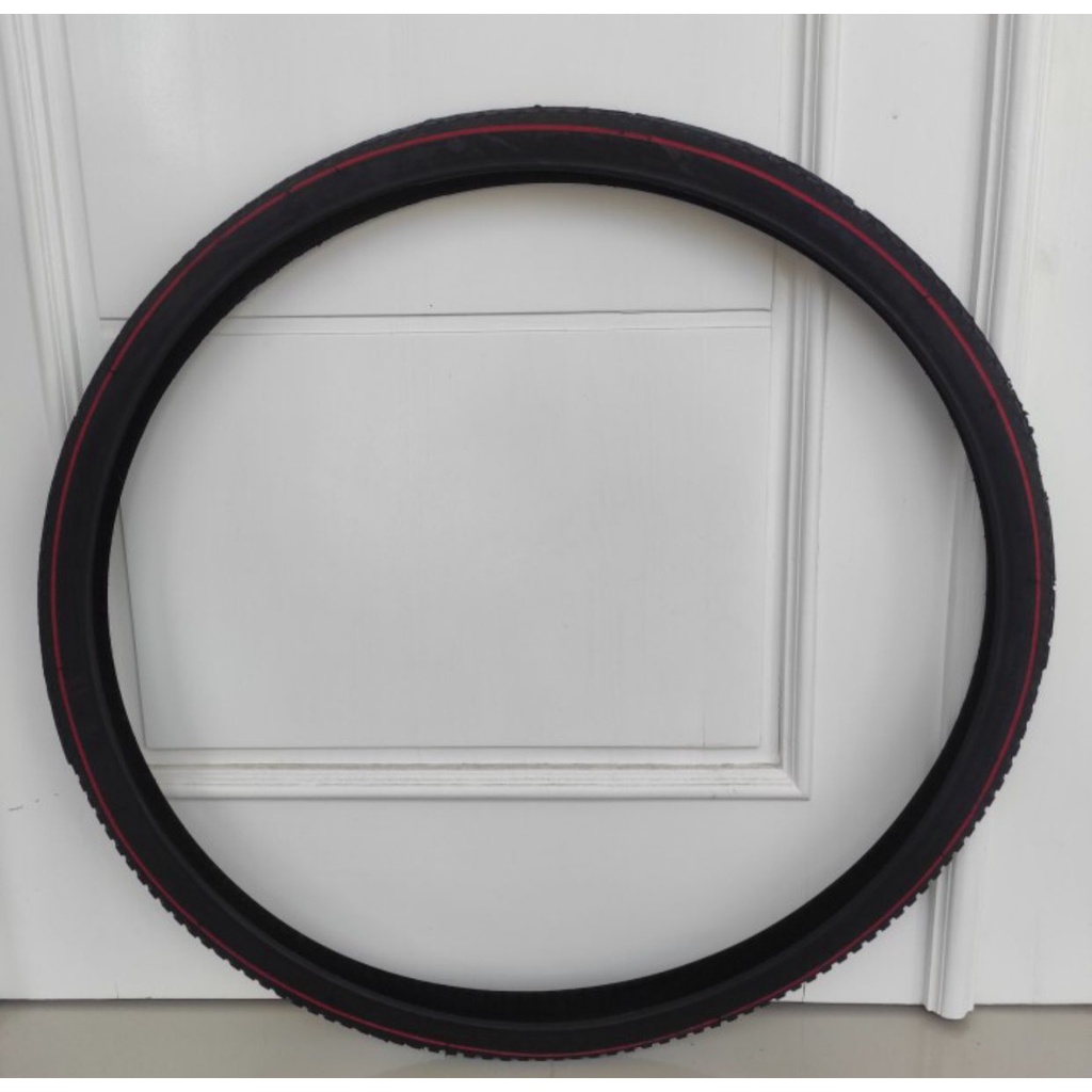 Ban Luar Sepeda 26 x 1 3/8 Swallow Hitam Lis Merah Ban 26 x 1 3/8