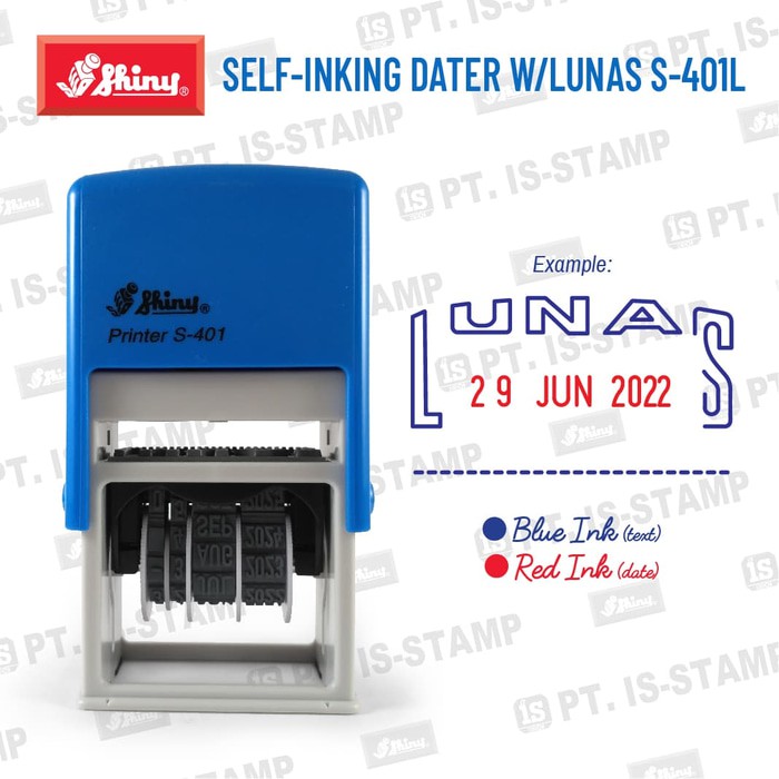 

Dijual S 401D Lunas Stempel Tanggalan Shiny Self Inking Limited