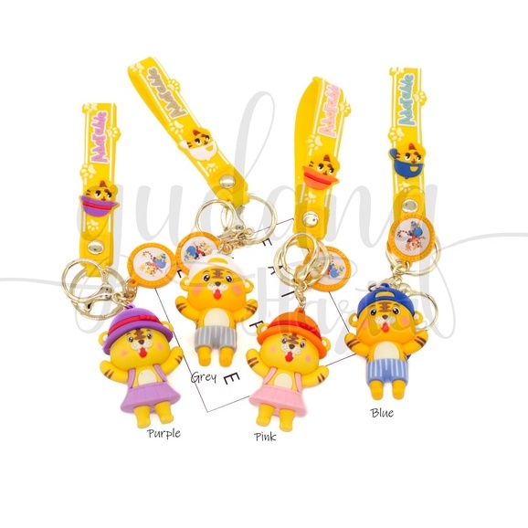 Gantungan Kunci Happy Tiger Keychain Motif Hewan Ganci GH 302351