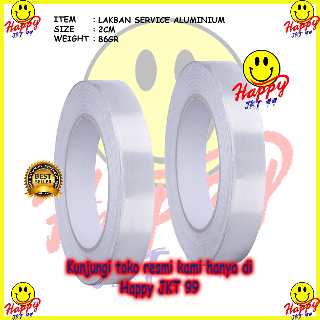 [ HAPPY JKT 99 ] LAKBAN ALUMINIUM ALUMUNIUM FOIL TAPE 2.0CM X 20M ANTI PANAS SERVICE