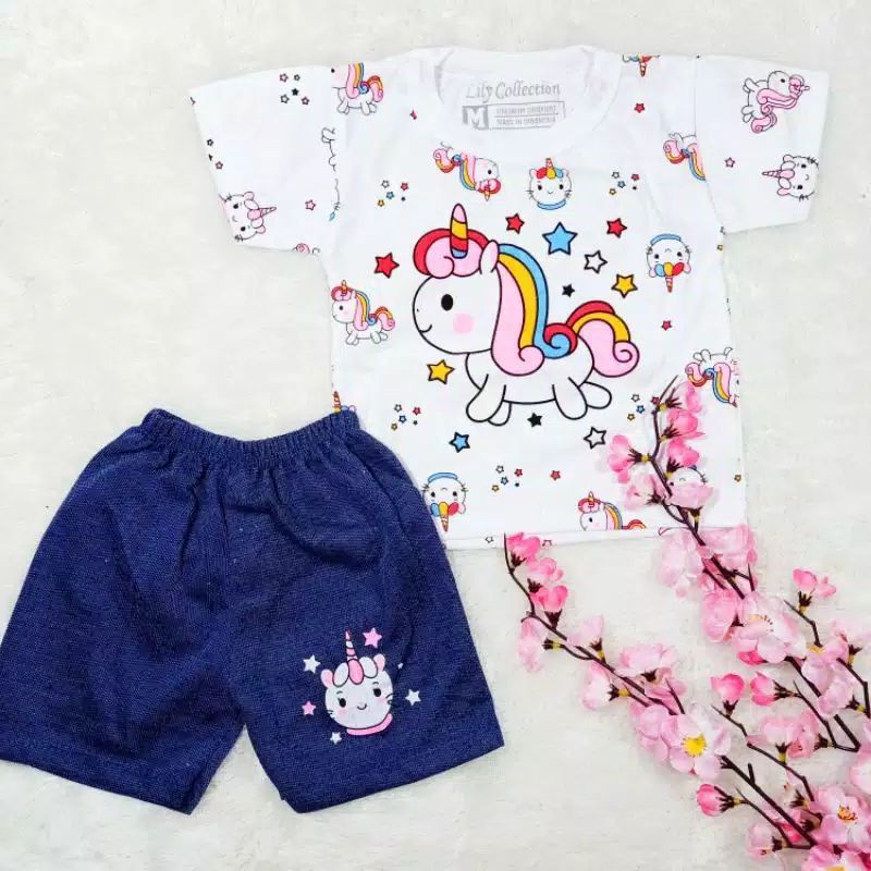 LL SETELAN BAJU  ANAK PEREMPUAN USIA 6 24 BULAN GAMBAR 