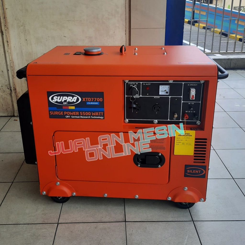 Genset Silent Diesel 5000 5500 watt Supra XTD7700