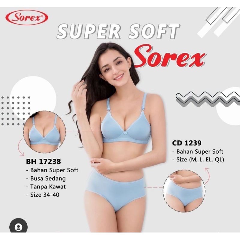 Sorex 17238 BRA BH POLOS Tanpa Kawat CUP B Super Soft Busa Sedang