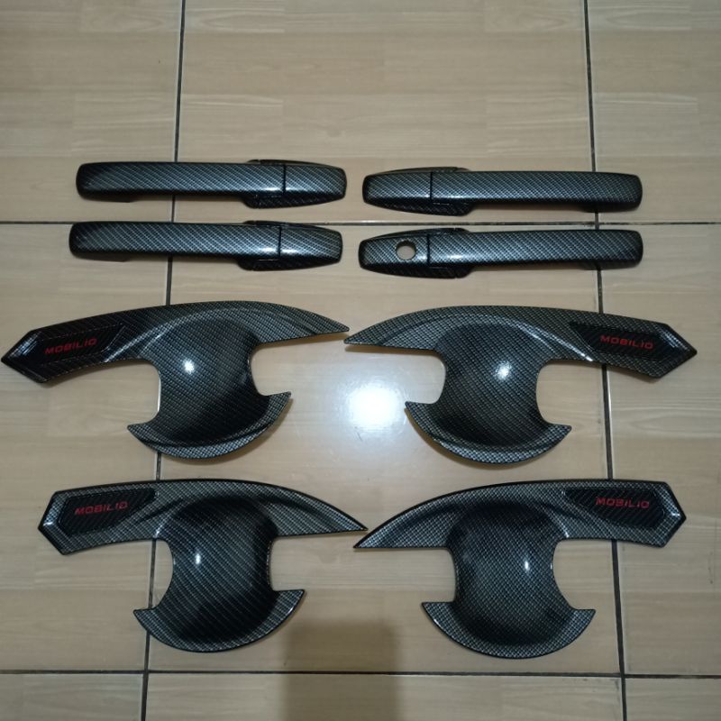 Cover handle Outer Mangkok Carbon Honda Mobilio