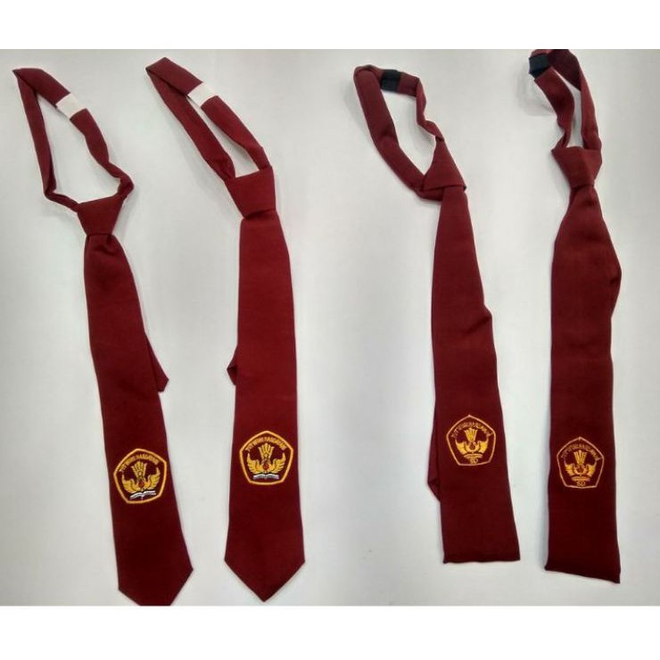 Dasi SD Panjang Bordir Perekat-Dasi SD Panjang Bordir Prepet-Dasi SD-Seragam Sekolah SD-Seragam SD-s