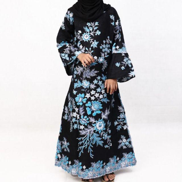 Bebas Pilih Batik Couple keluarga sania ruffle ori ndoro jowi dnt motif TENUN-Gamis anak 8-10th