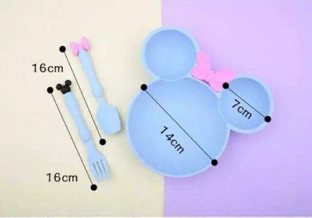 Ready Bandung Mangkuk Mickey Baby Piring Mickey Sett/Tempat makan bayi/anak