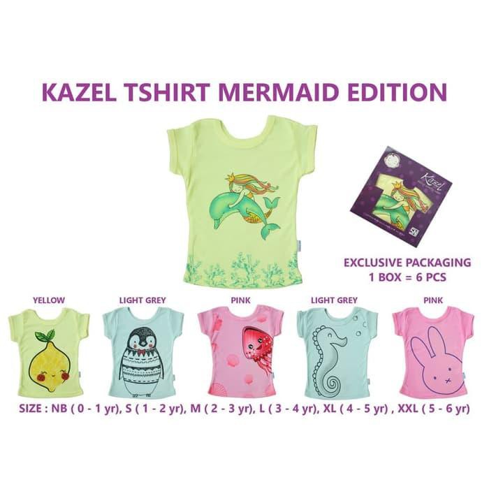 Kazel Original Kaos Bayi Kaos Anak Perempuan Baju Bayi Lucu Kazel - NB 0-1 Murah