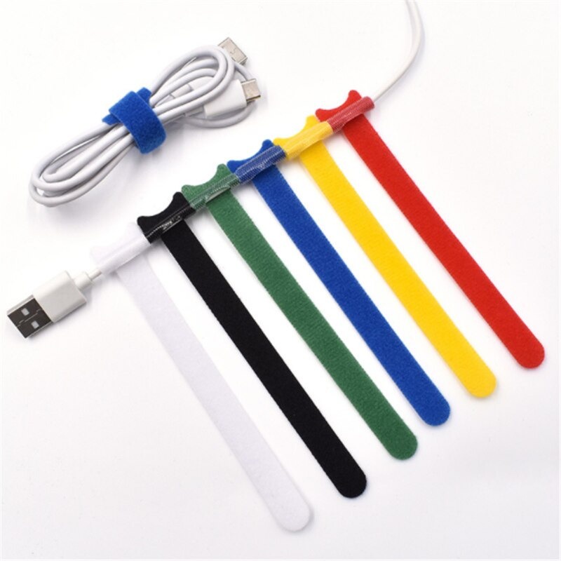 [BISA COD] Kabel Tis Velcro Cable Pengikat Penjepit Ikat Tali Tie Ties Organizer Strap Wire Winder Management