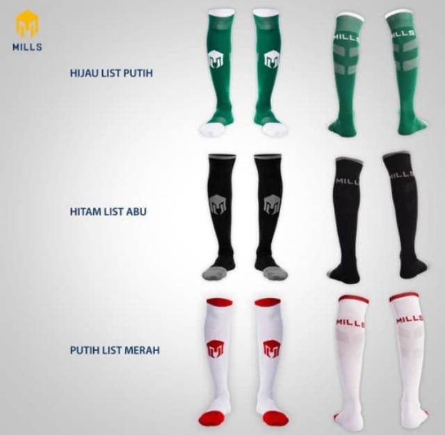 Download Kaos Kaki Olahraga Mills Logo Besar Sepakbola Futsal Pierre Socks A1 1001 Shopee Indonesia