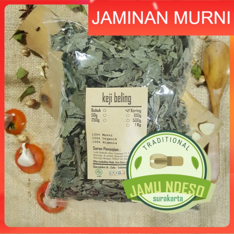 

DAUN KEJI BELING KERING 100 GRAM - Strobilanthes Crispa - MURNI - JSR - REMPAH