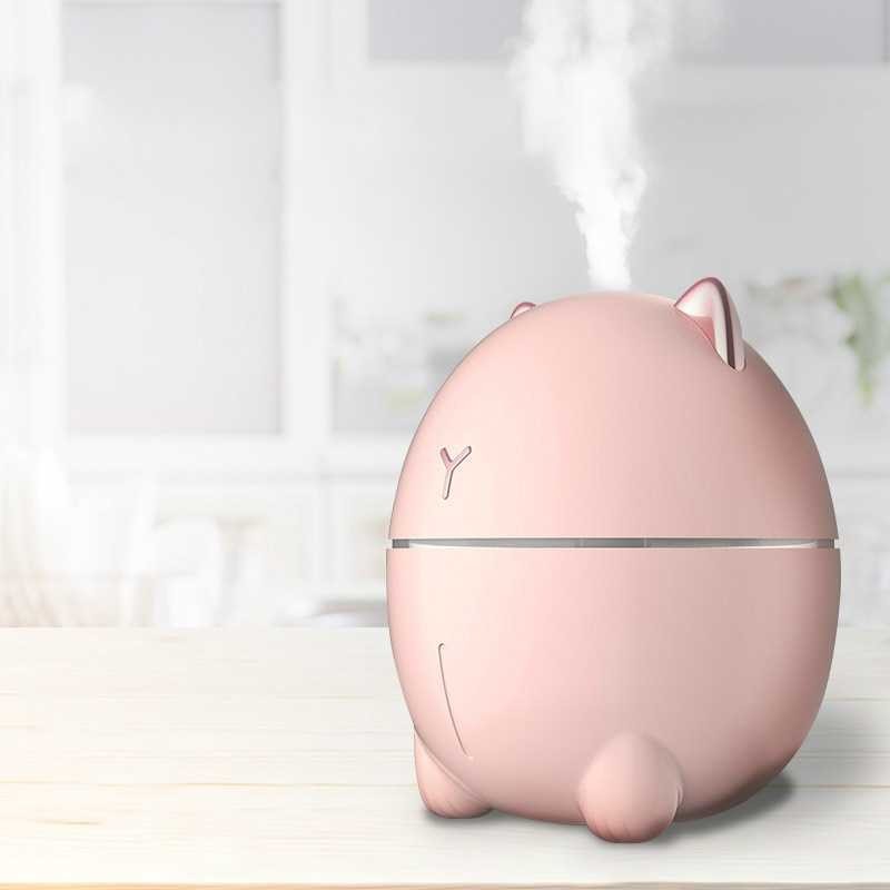 Diffuser Humidifier Aromatherapy Pelembab Udara Pewangi Ruangan Disfuser Essential Oil Purifier H41-CAT-PINK
