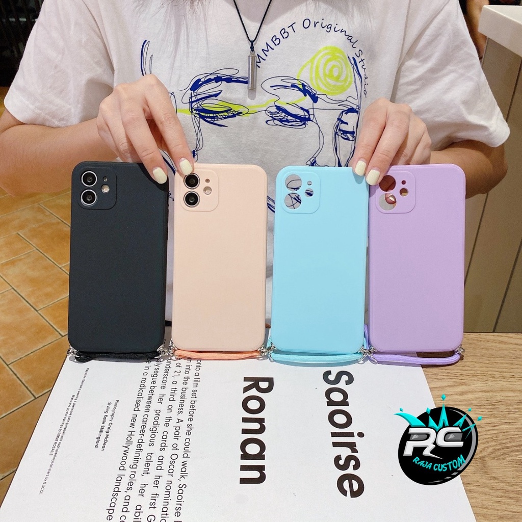 SOFTCASE SLINGCASE TALI LANYARD MACARON PELINDUNG KAMERA XIAOMI REDMI 4A 4X 5A 5+ 6 6A 7 8 8A 9 9A 9