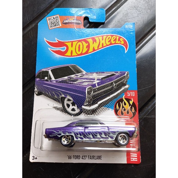 hotwheels 66 FORD 427 FAIRLANE ungu HW FLAMES