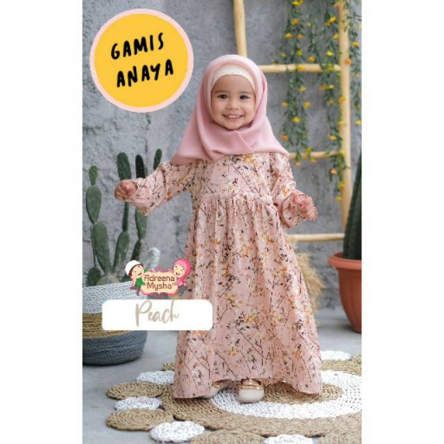 New Gamis Anaya BISA INSTAN  FREE HIJAB BUNDA / gamis bayi newborn murah , desain elegan