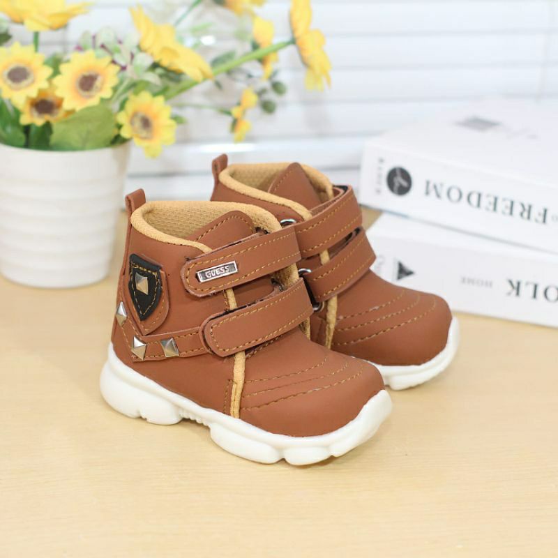 Sepatu Boot Velcro Anak Laki-laki Usia 1 2 3 4 5 tahun/Sepatu Boot Anak Laki-laki Fashion Kekinian/S