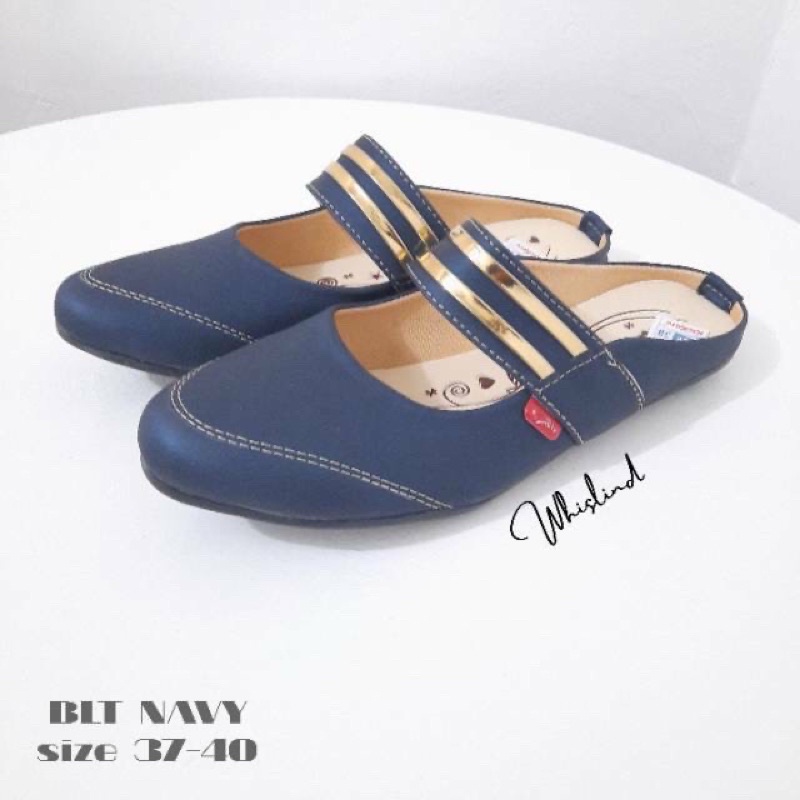 Sepatu Sendal Slop Cewek Kickers Kulit Selop Flat Wanita Murah Trandy Terbaru