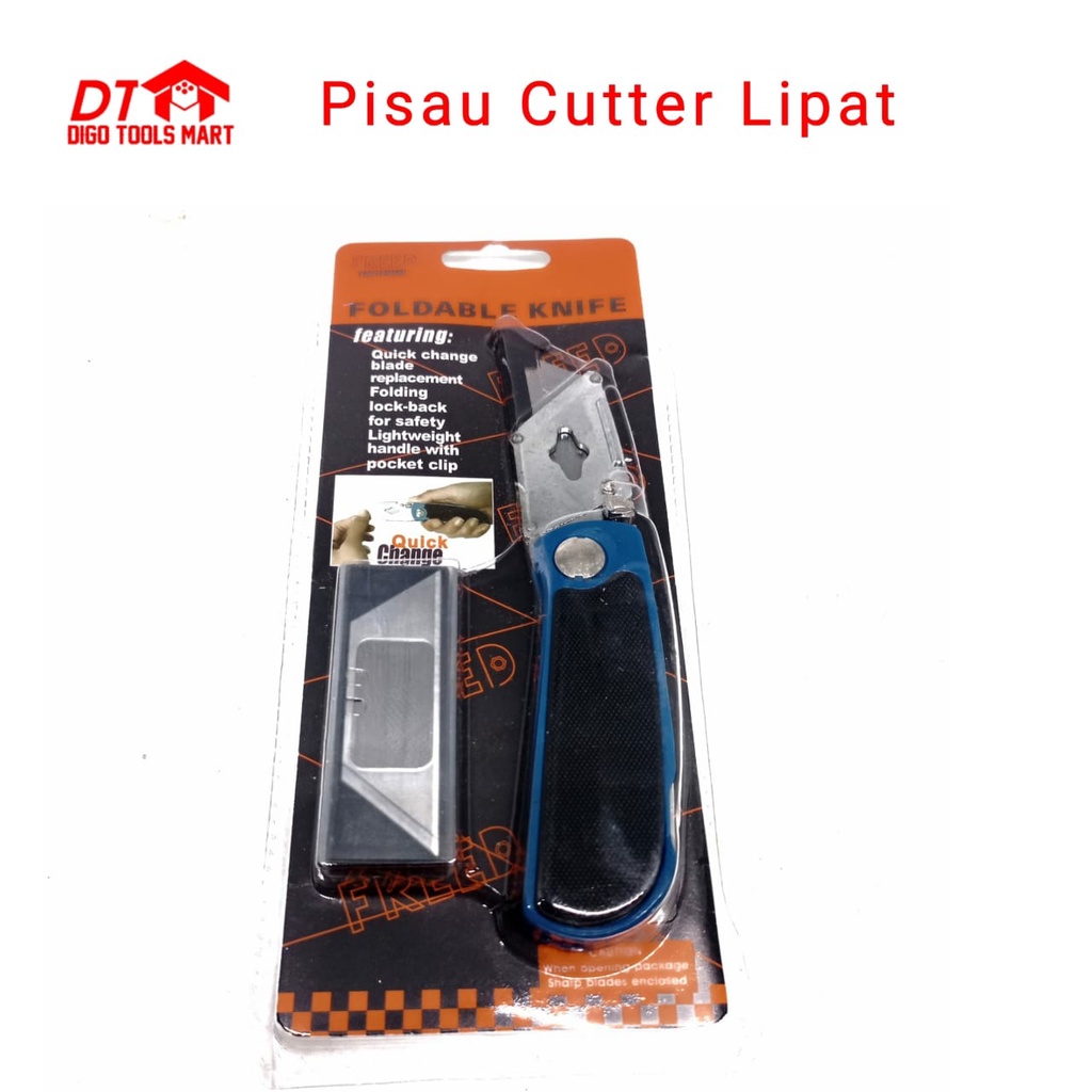 

Pisau Cutter Lipat Pemotong Gypsum Serbaguna Foldable Cutter Knife