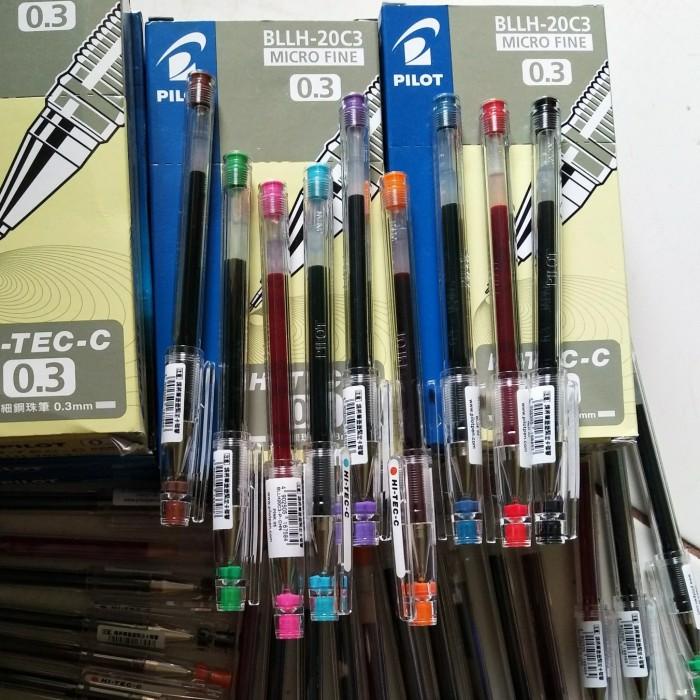 

Pulpen Hitec C / Pen Hi-Tec Hi-Tech Pilot Original / Hitam - Biru