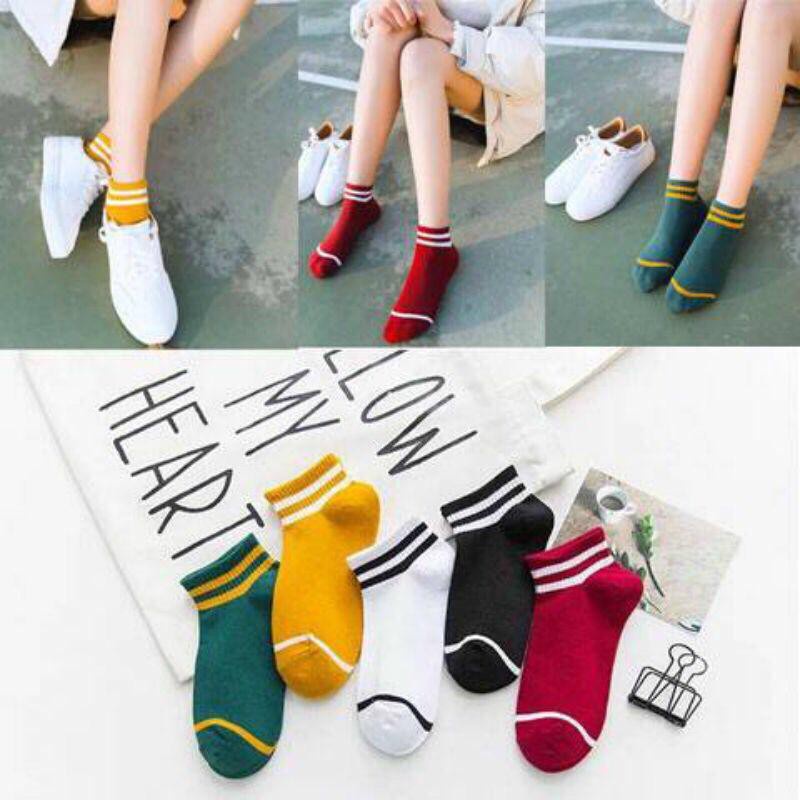 Kaos Kaki 5pasang Import Premium Cewek Cowok Nyaman Dipakai (Lochic)