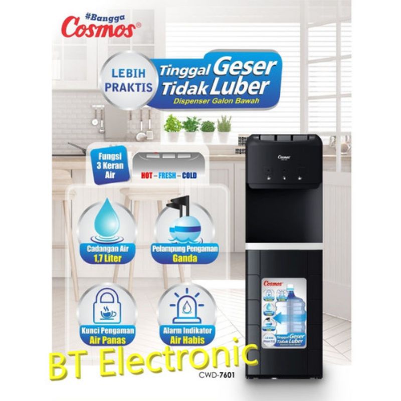Dispenser galon bawah Cosmos CWD-7601 / CWD7601 Galon Bawah 3 Kran