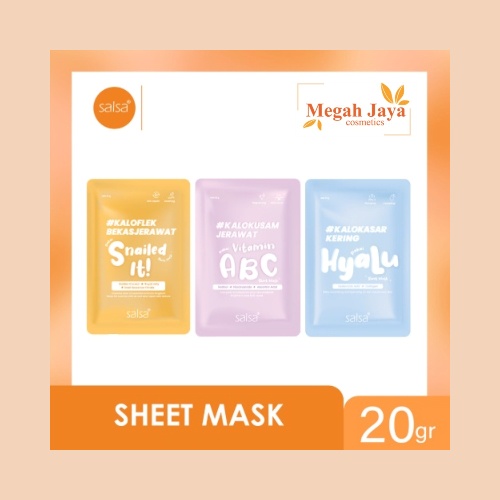 SALSA SHEET MASK 20GR l SNAILED IT l VIT.ABC l HYALU@MJ