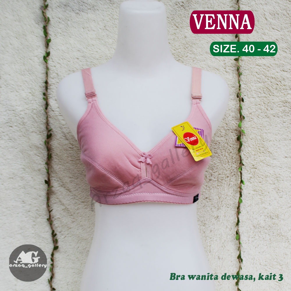 BH Venna Kait 3 - Bra Jumbo / BH Sport Wanita Dewasa - Kancing / Kait 3 - Random Warna