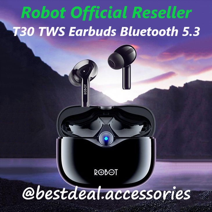 hanset henset Robot Airbuds T30 Wireless Bluetooth Earphone TWS Earbuds New ORIGINAL GARANSI RESMI 1 YEAR