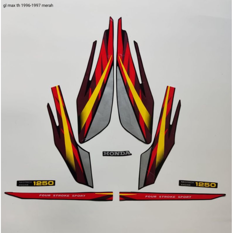 Striping GL Max 1996 1997 merah, striping honda GL Max 1996 1997 merah terbaik COD